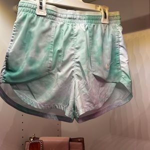 Nike Teal Tye Dye Athletic Shorts